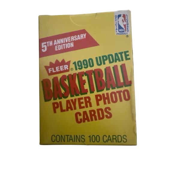 Brand New Sealed NBA 1990 Fleer Update Basketball Player Photo 100 Cards - Picture 1 of 4